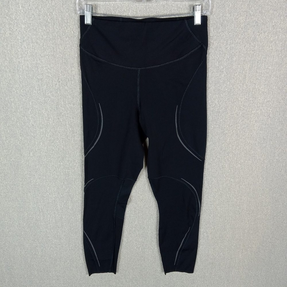 Lululemon Base Pace Tight 25" Size 8 Black High-Rise Reflective Athletic Yoga
